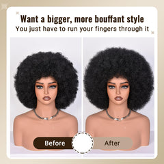 CURLCRAZY Afro Wig diseño ligero transpirable, comodidad durante todo el día