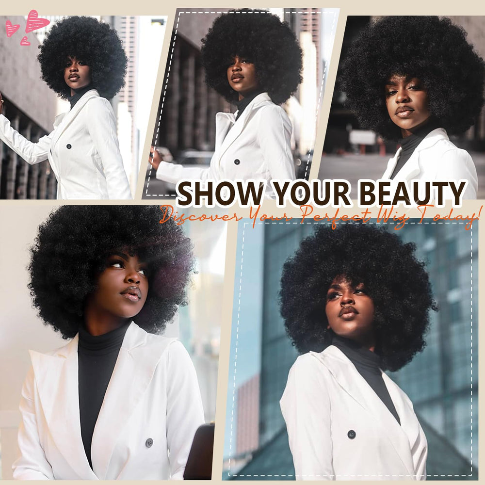 CURLCRAZY Afro Wig look diario para eventos y fiestas con estilo