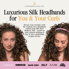 Curlfriend Collective Gray Daze en seda Mulberry, deslizamiento suave para rizos y texturas