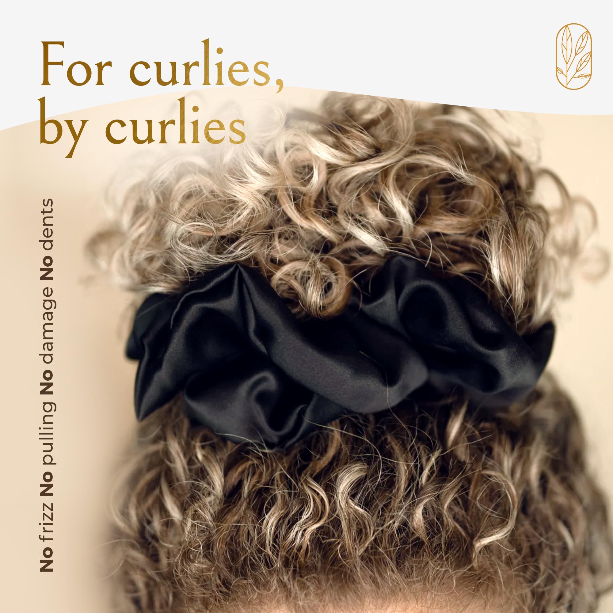 Curlfriend Collective scrunchie de seda Mulberry extragrande, cuidado del cabello