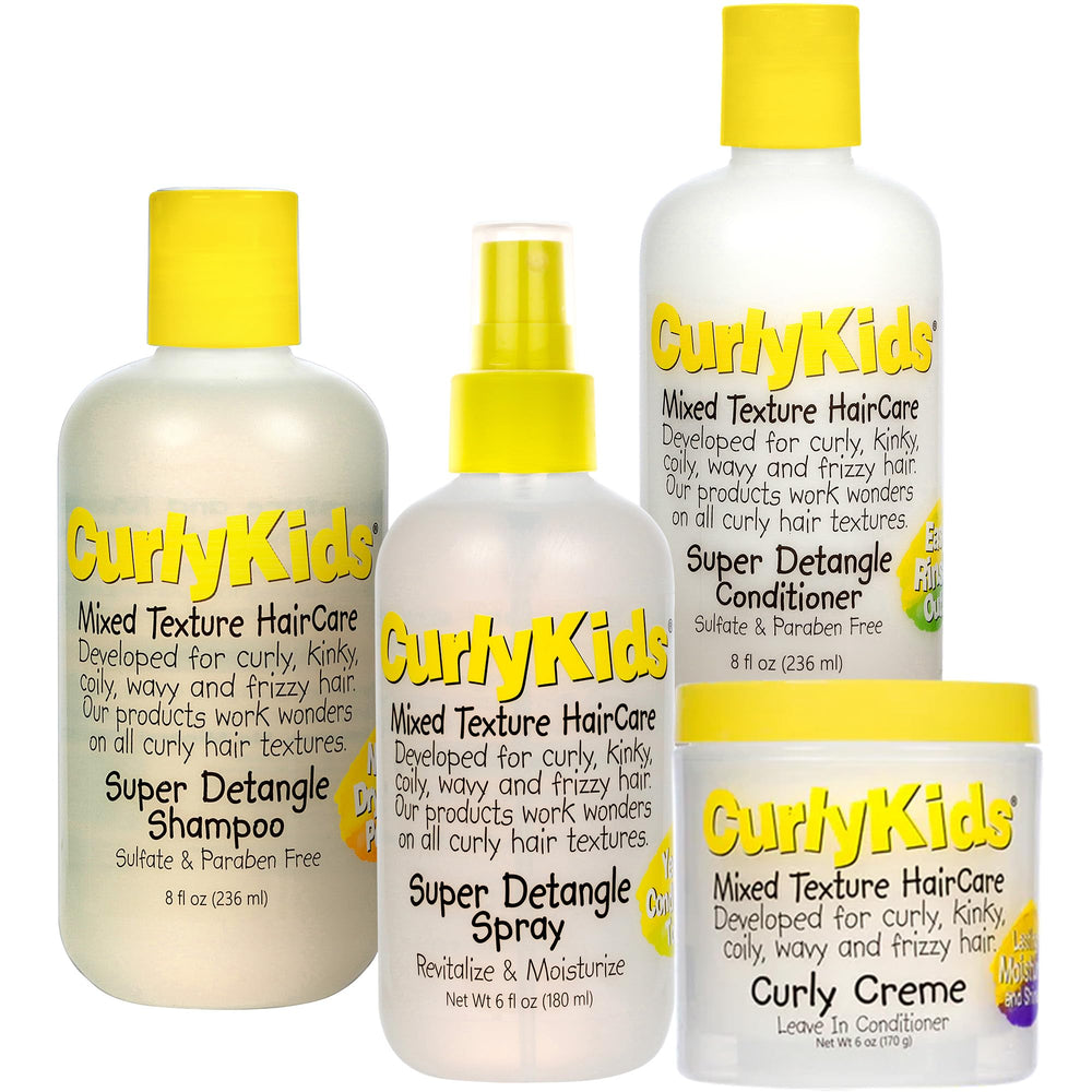 CurlyKids Desenredante Spray para niños facilita el peinado y reduce nudos.