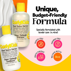 CurlyKids dúo hidratación, cabello rizado más suave y nutrido.