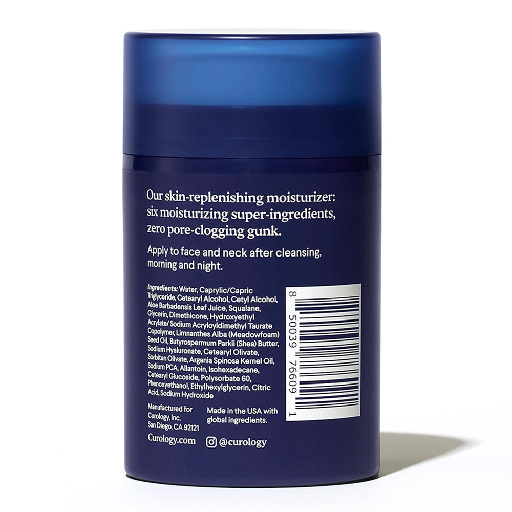 Curology crema hidratante rostro, uso diario tanto de día como de noche.