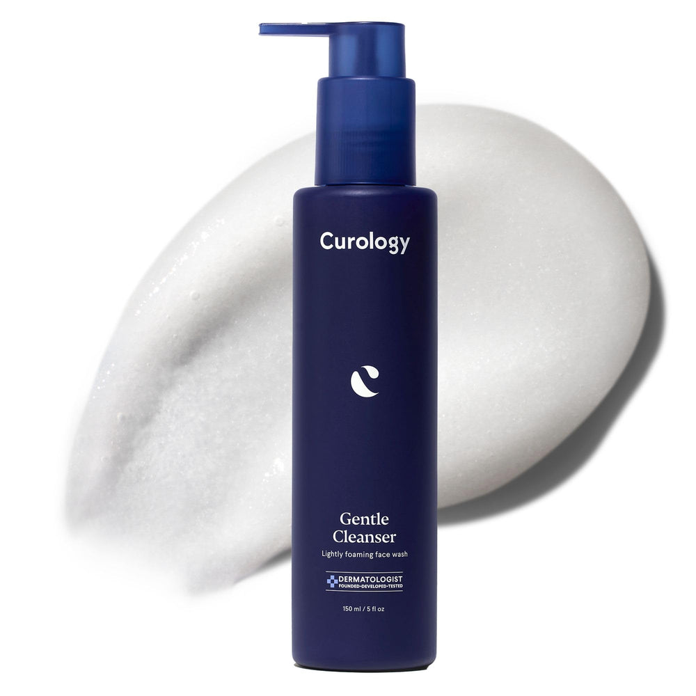 Curology Gentle Cleanser bottle front view for daily use and hydration.