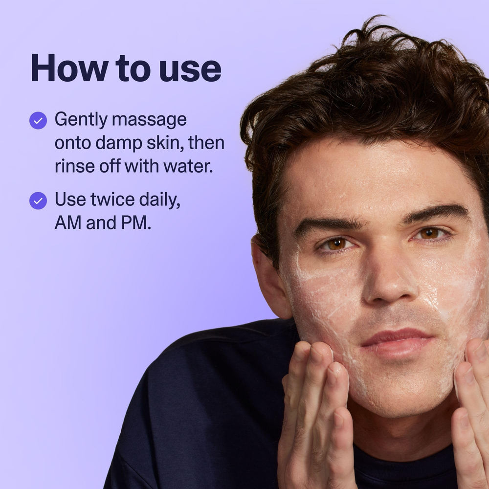 Curology Gentle Cleanser packaging displayed for everyday skincare.