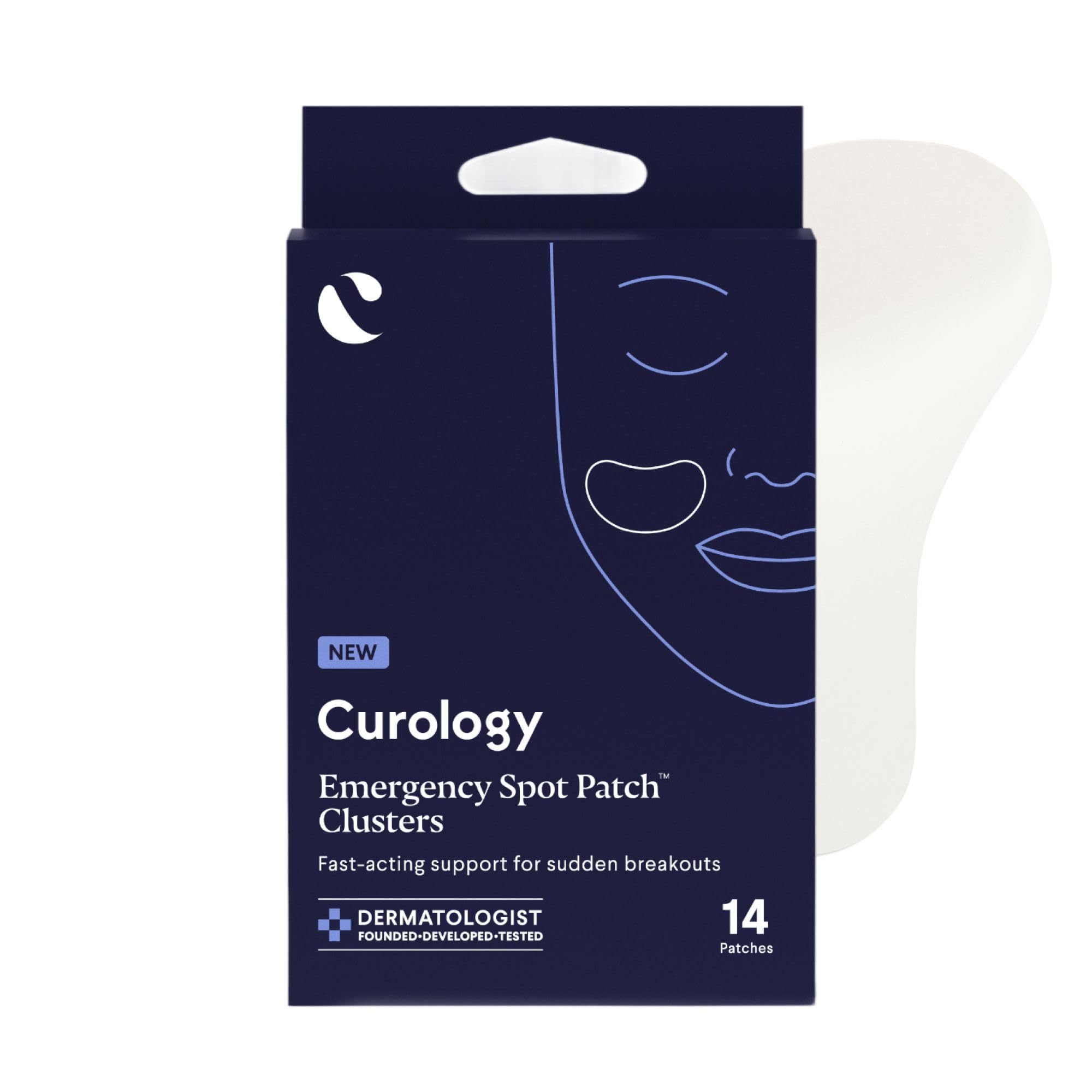 Parches Curology para espinilla grande, uso discreto y cómodo durante el día.