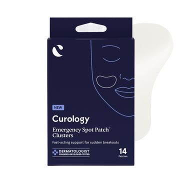 Parches Curology para espinilla grande, uso discreto y cómodo durante el día.