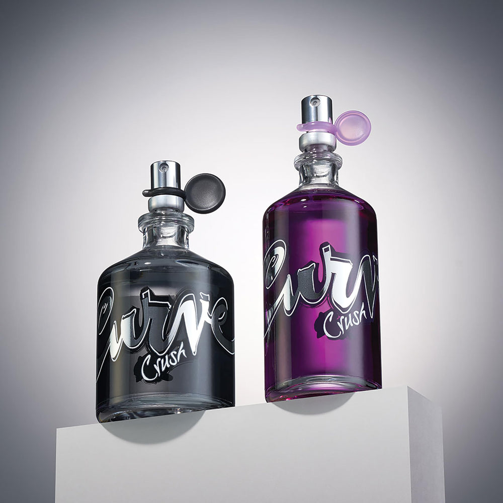 Curve Crush: etiqueta y frasco en detalle.