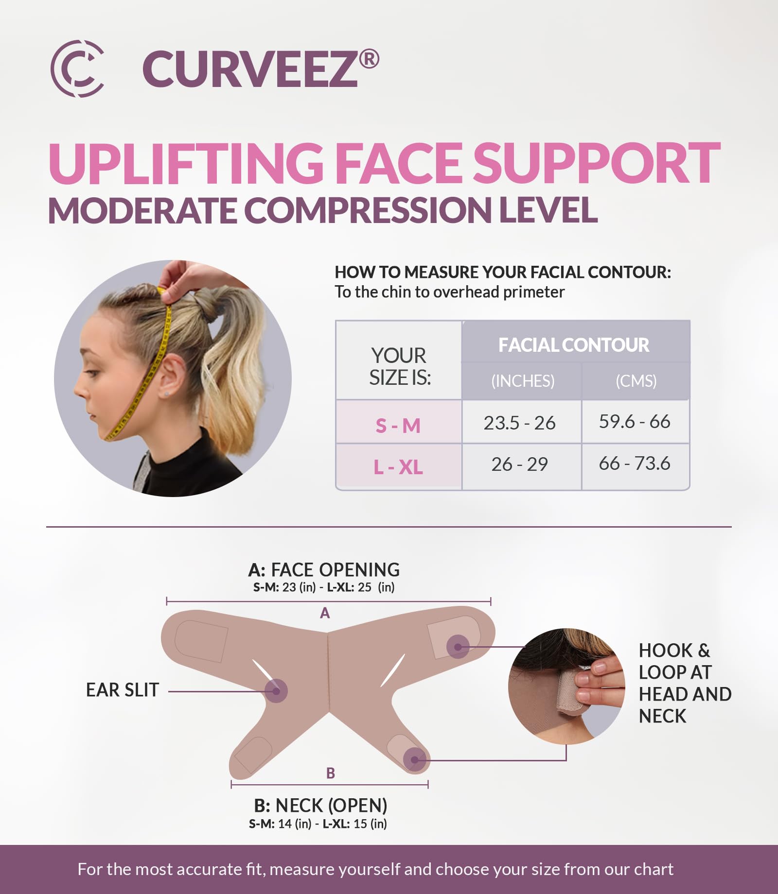 CURVEEZ diseño con oreja abierta para mayor comodidad durante el día