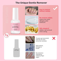 Curvlife dos palillos para remover pegamento con precisión.
