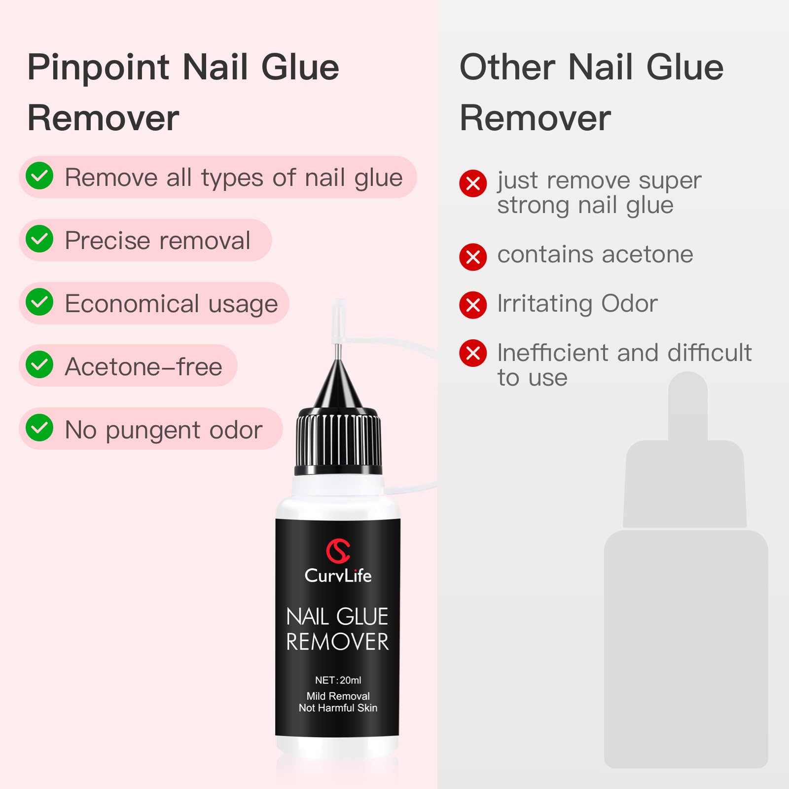 CurvLife envase portátil de 20 ml para uso diario