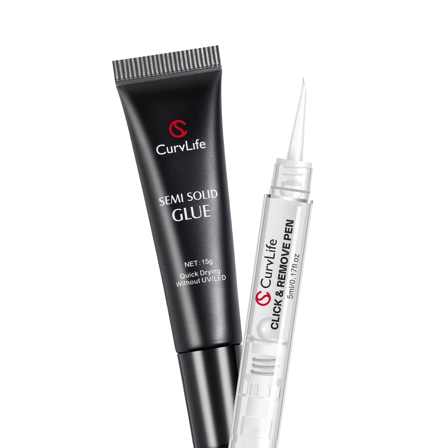 Curvlife gel semisólido 15 g para uñas, aplicación rápida sin desbordes