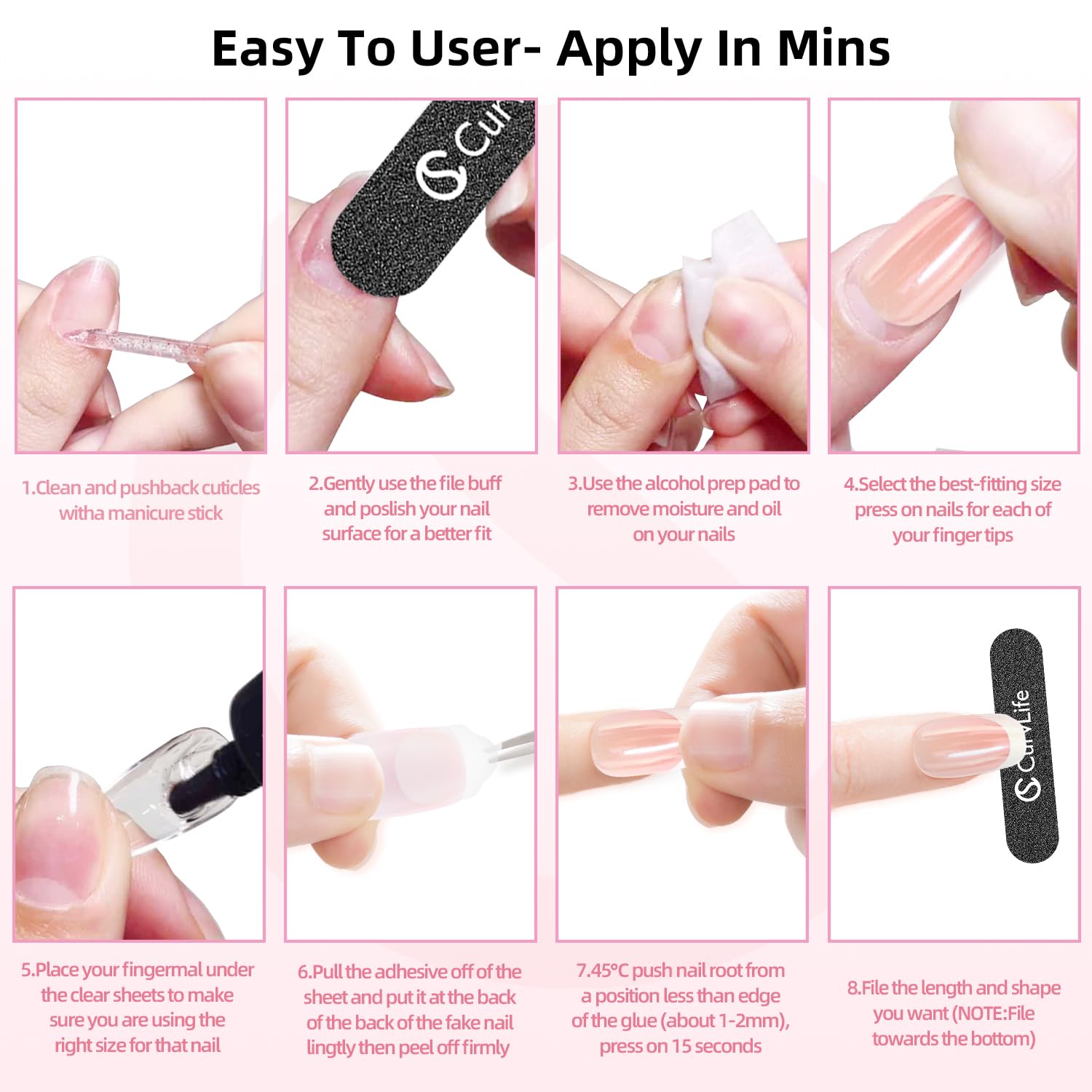 CurvLife presentación regalo de uñas con diseño atractivo
