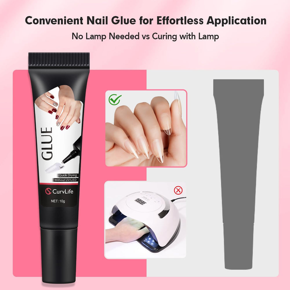 Curvlife secado rápido en 10 segundos, uñas listas en minutos.
