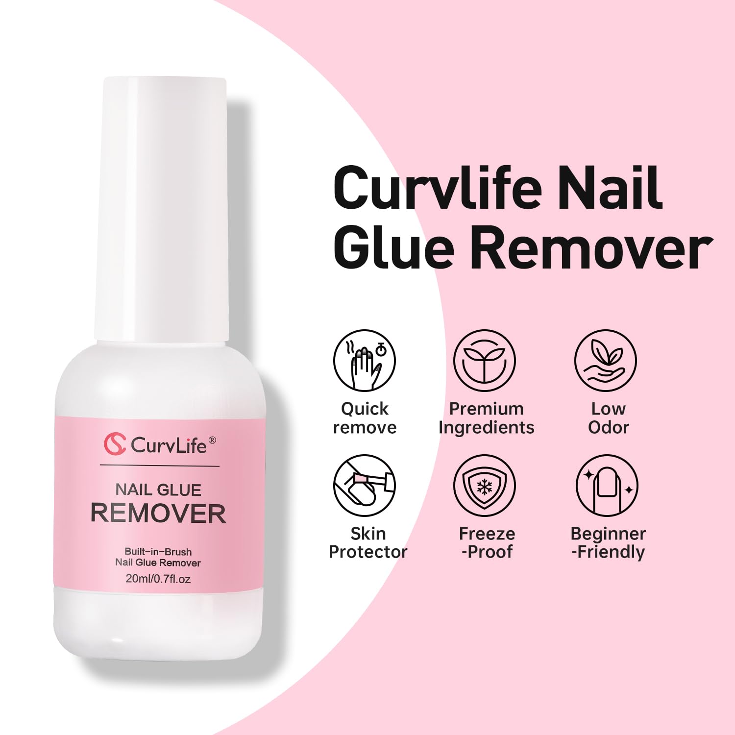 Curvlife set accesorios para uñas facilita manicura y retirada.