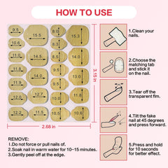 CurvLife: primer plano de tiras adhesivas para fijar uñas postizas de forma rápida.