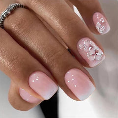 CurvLife uñas adhesivas diseño albaricoque, aspecto elegante para uso diario