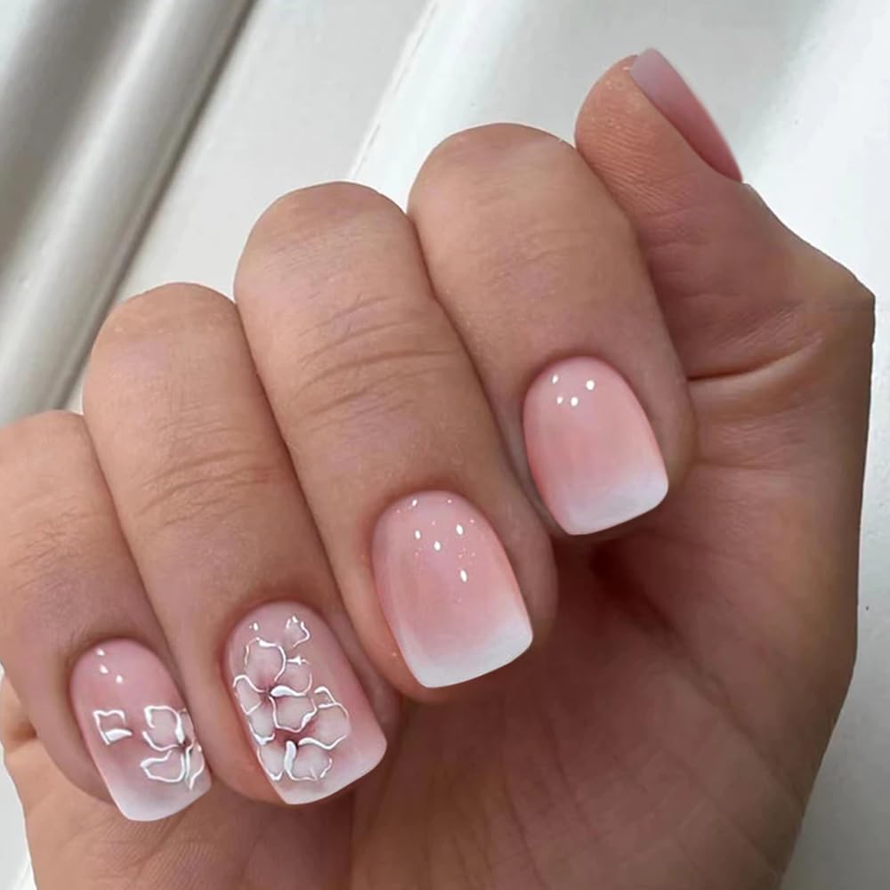 CurvLife detalle flores rosa claro, acabado brillante para estilo femenino