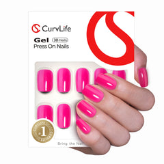 CurvLife uñas postizas de gel suave en set completo para combinar tallas