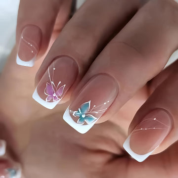 Curvlife Unas Press-On con diseño mariposa: look elegante y aplicación rápida