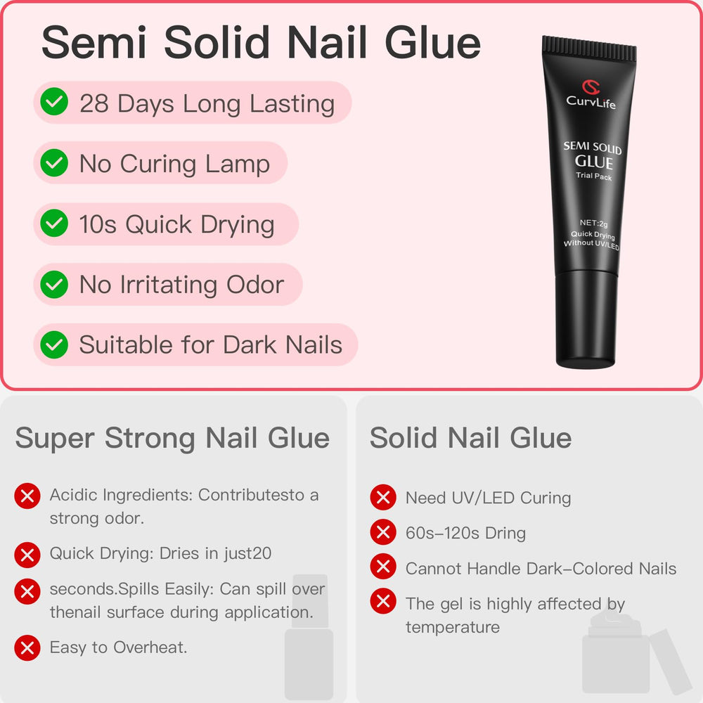 CurvLife uso versatil para uñas postizas y arte de uñas.