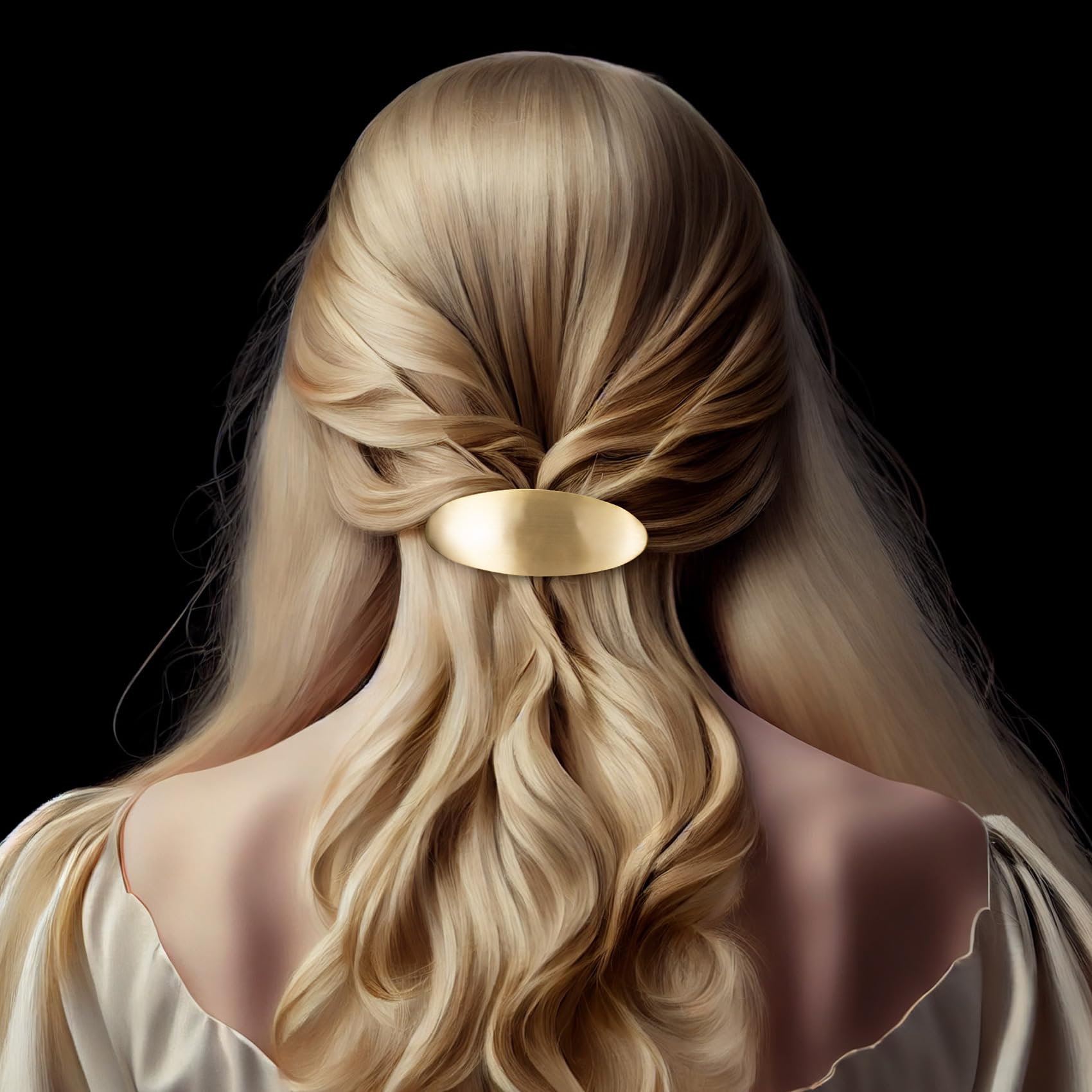 Pinza oval para cabello grueso de CustomyLife, uso formal.