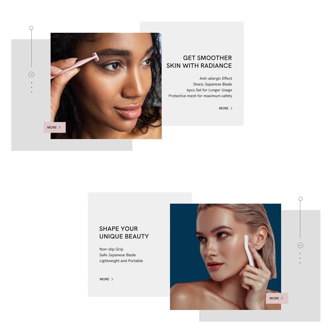 La marca Cut it muestra cabezal grande para rostro y contornos.
