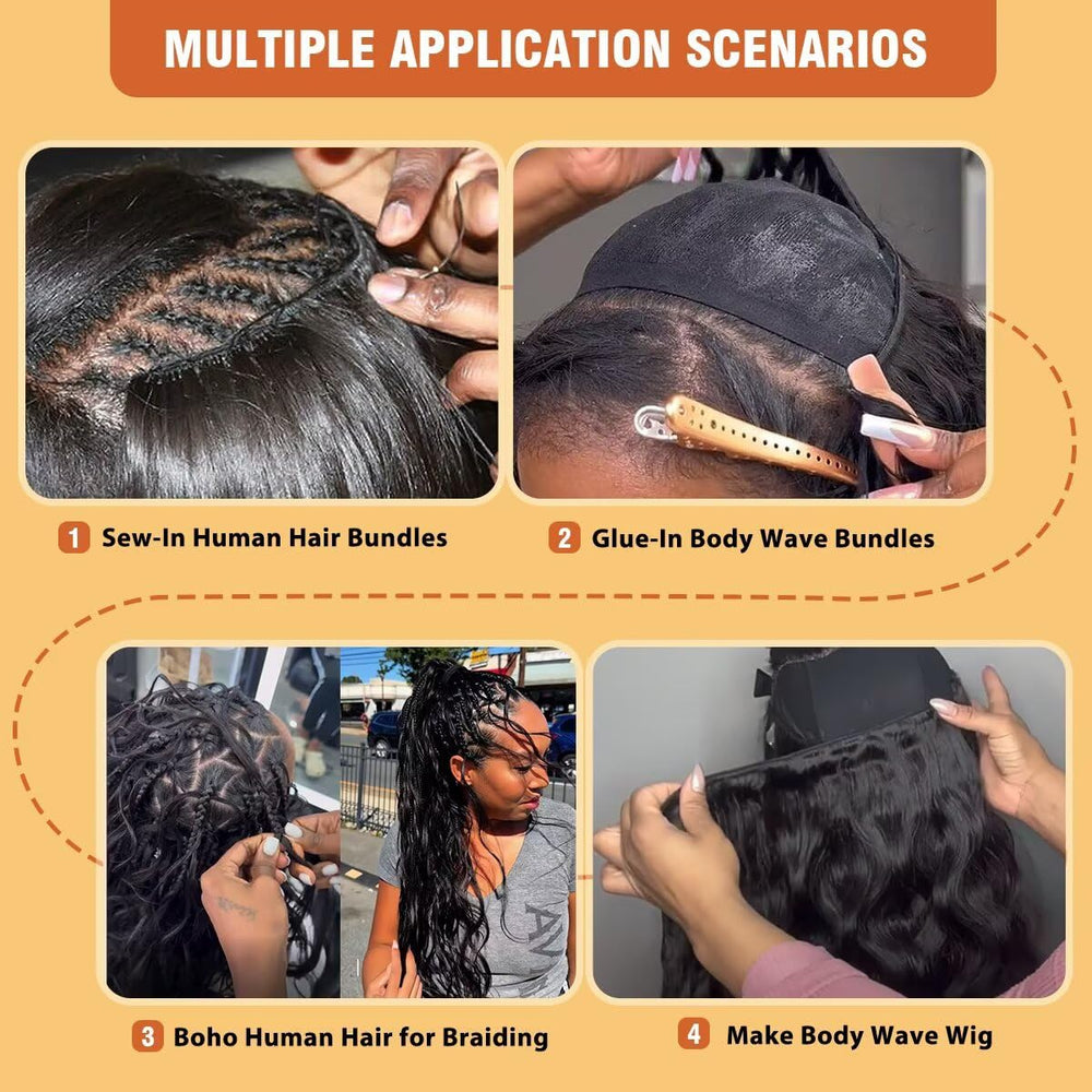 Cuzuzu Mechones Body Wave de 24 pulgadas, peinado versátil para ocasiones