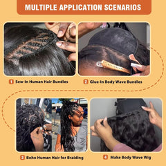 Cuzuzu Mechones Body Wave de 24 pulgadas, peinado versátil para ocasiones