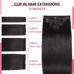 CWRDK extensión pelo Remy natural con doble urdido, seguridad y comodidad.