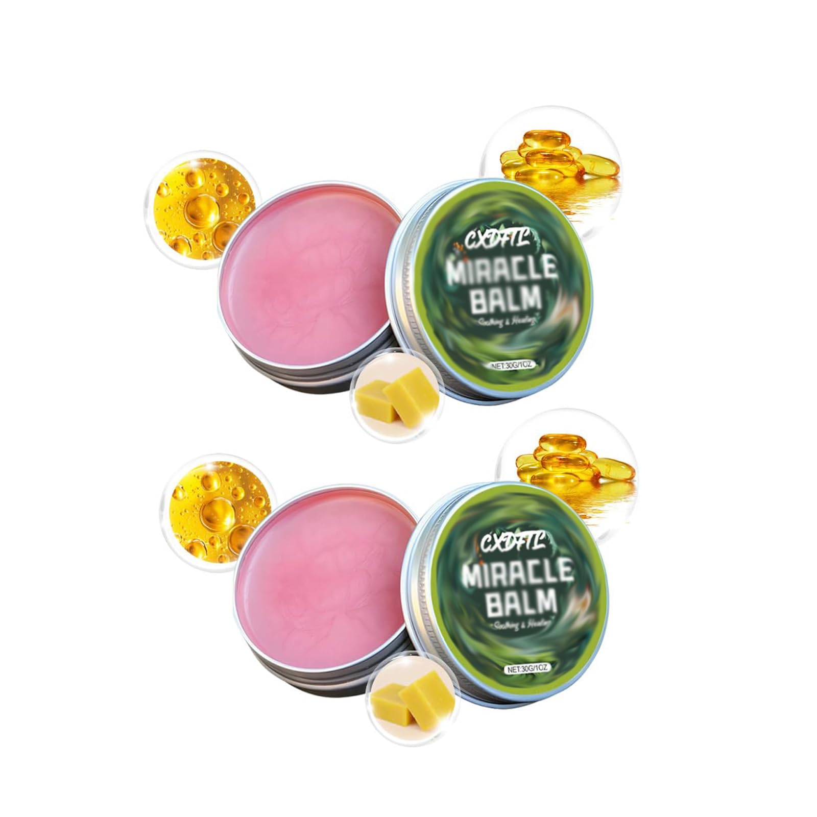 CXDFTL Balsamo Milagro en pack de 2, ideal para cuidado diario de la piel.