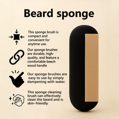 Cyberplex Esponja para Barba en lavabo facilita limpieza rápida.