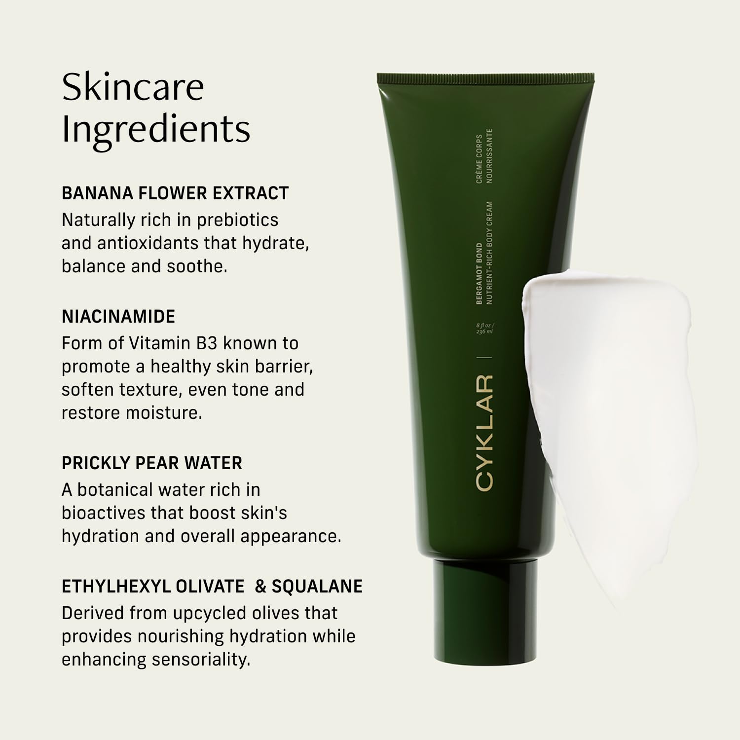 CYKLAR Crema con squalane y oliva para hidratación duradera.