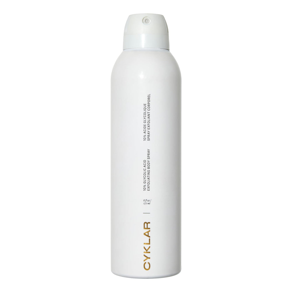 CYKLAR spray exfoliante glicólico corporal para piel más suave.