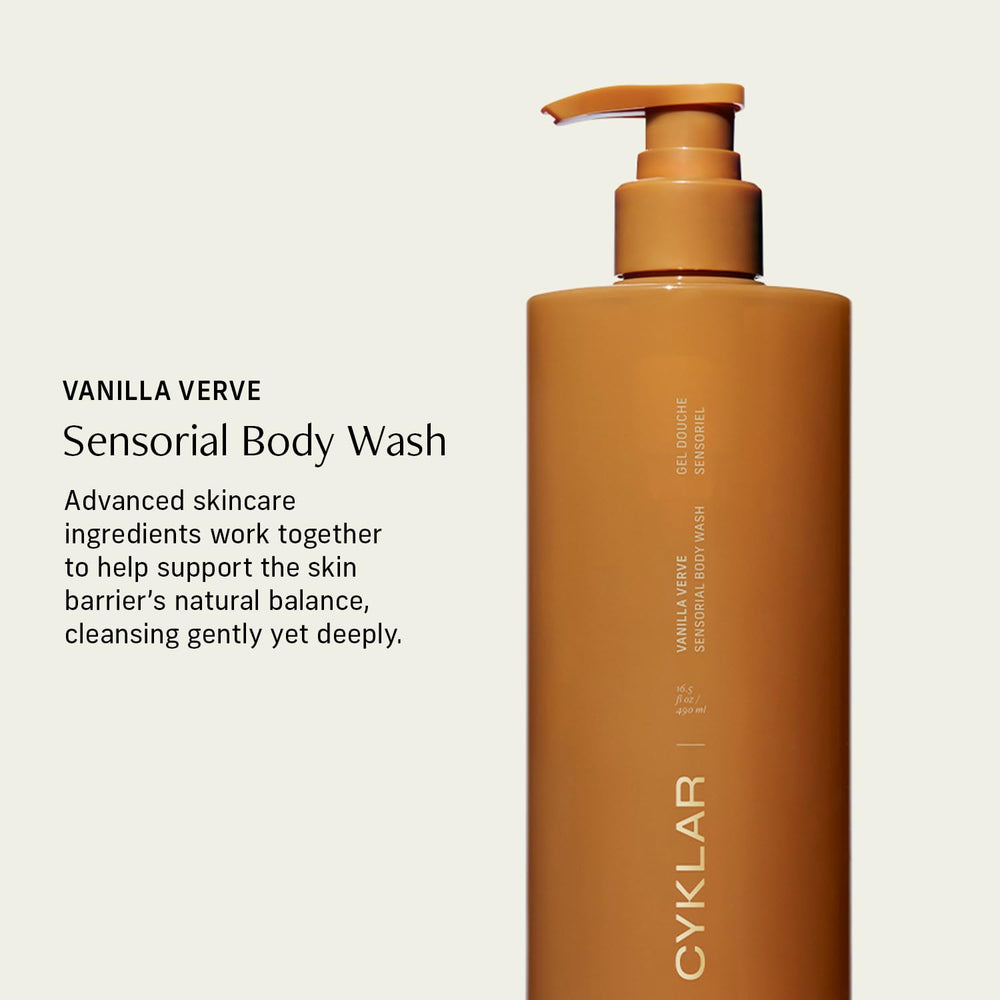 CYKLAR Sensorial Body Wash espumoso ofrece limpieza suave y hidratación.