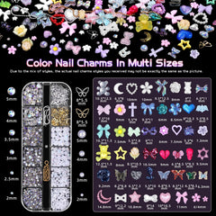 Charms Cynailli para uñas con luna y estrella, para estilos elegantes.