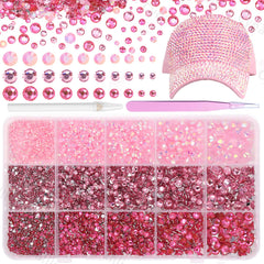 Piedras rosadas Cynailli 2mm para manualidades brillantes.