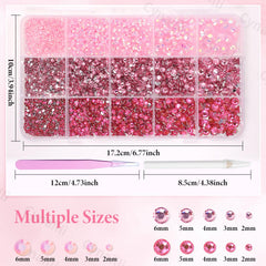 Piedras rosadas Cynailli 3mm para diseños detallados.