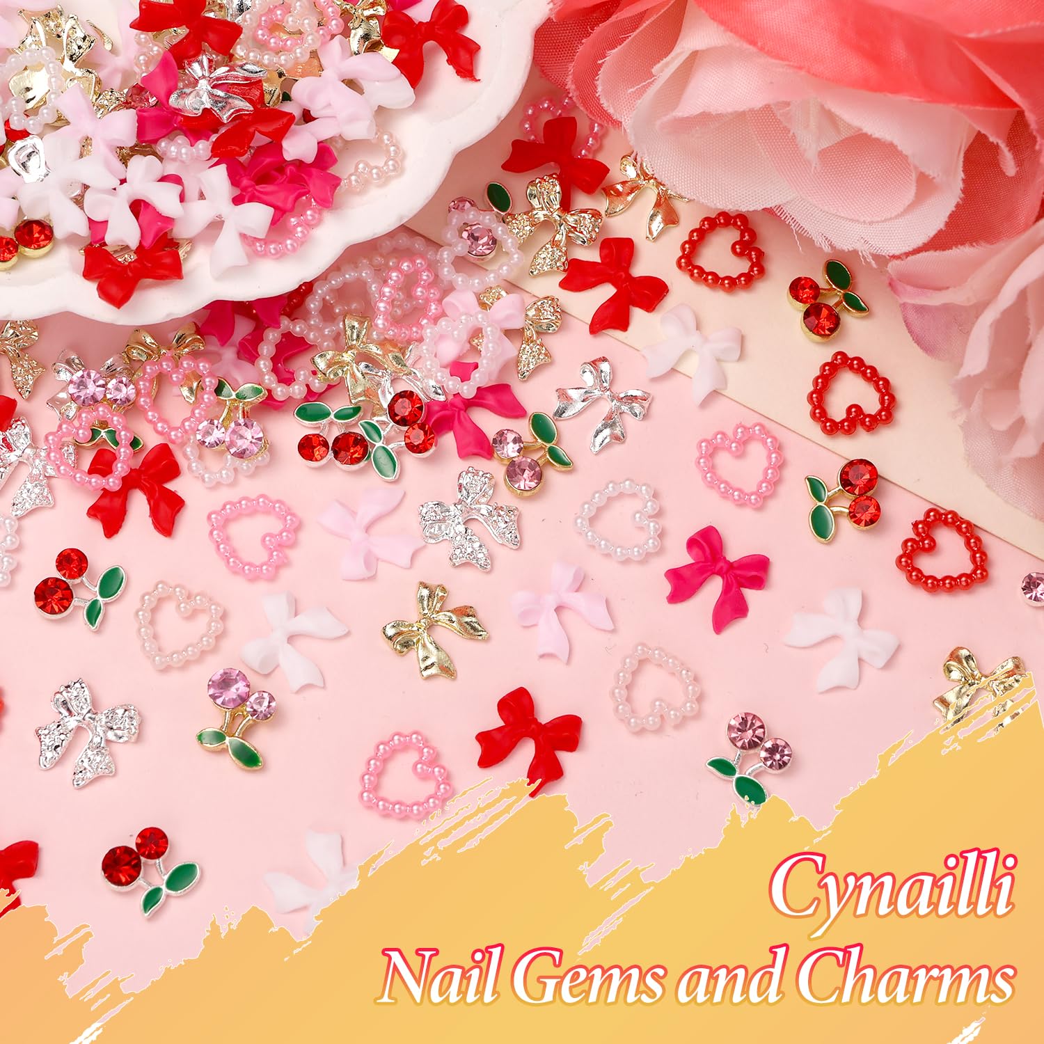 Charm de uñas de cereza para un toque divertido