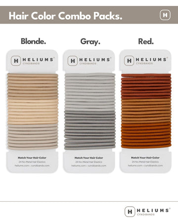 Ligas elásticas Cyndibands colores neutros, se mezclan con diferentes tonos de cabello.