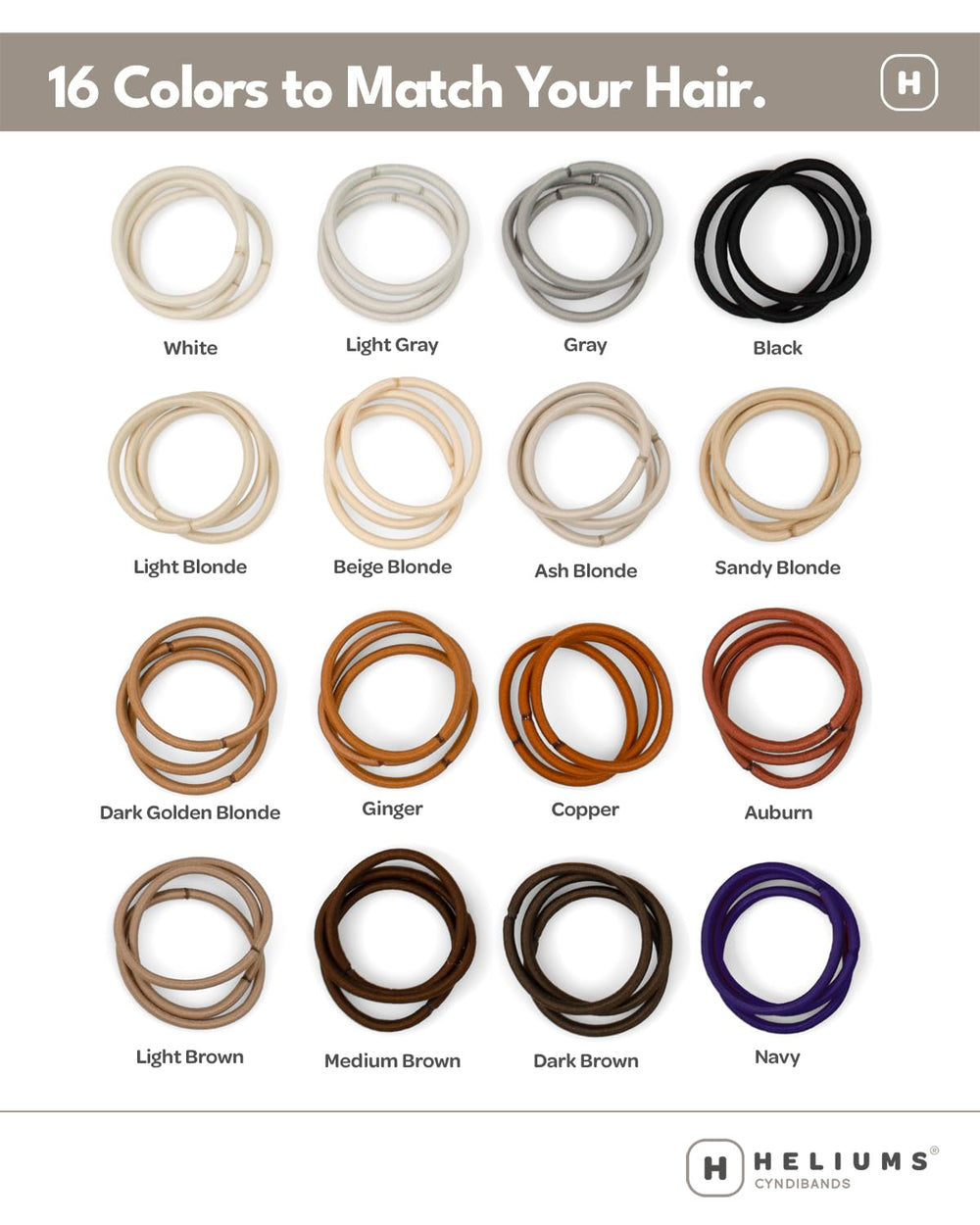 Ligas elásticas Cyndibands para niñas y mujeres, diseño suave para uso diario.