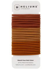 Ligas Cyndibands para cabello rojo, 24 unidades, agarre suave y sin daño.