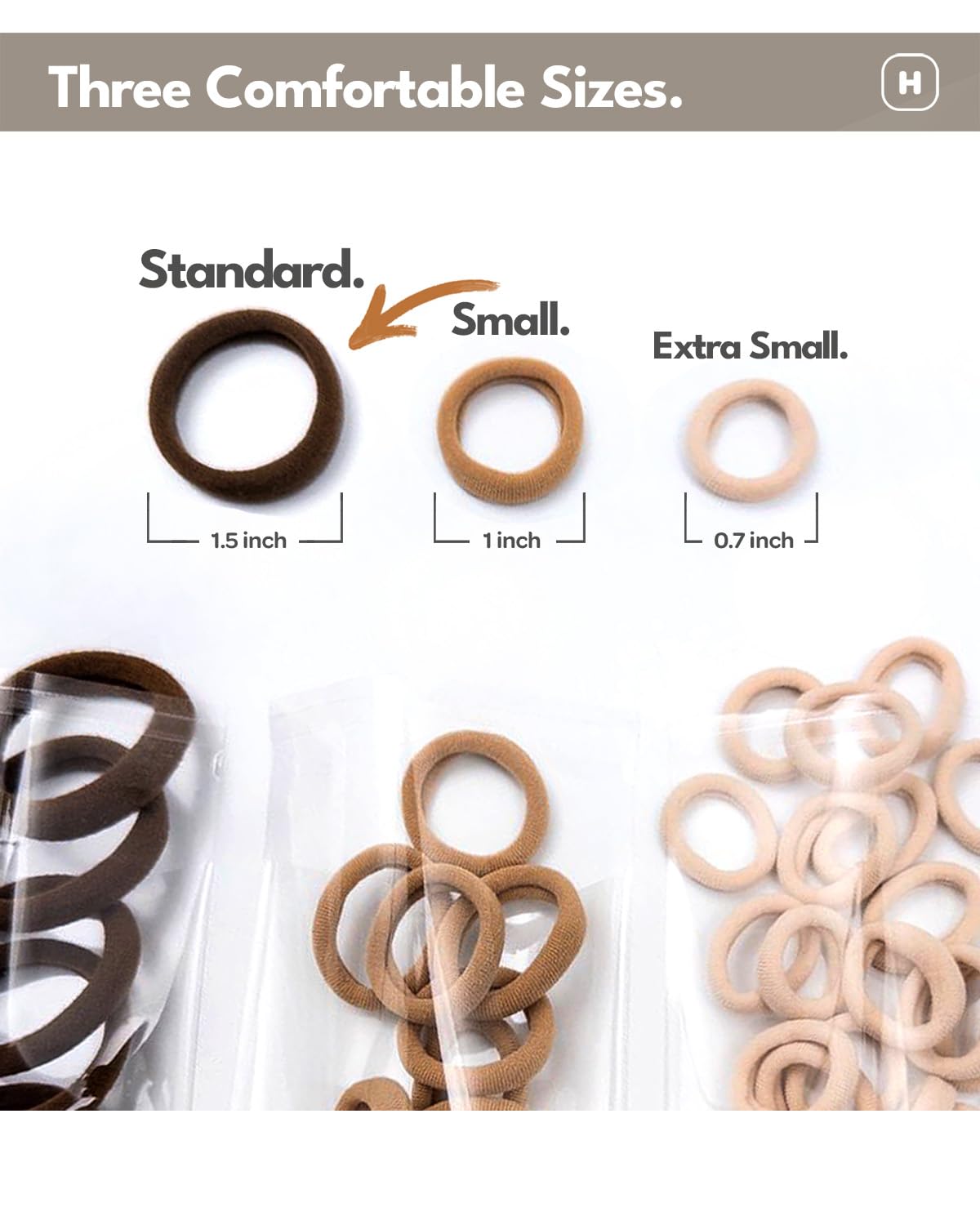 Primer plano de la fibra de nylon suave de las ligas Cyndibands.