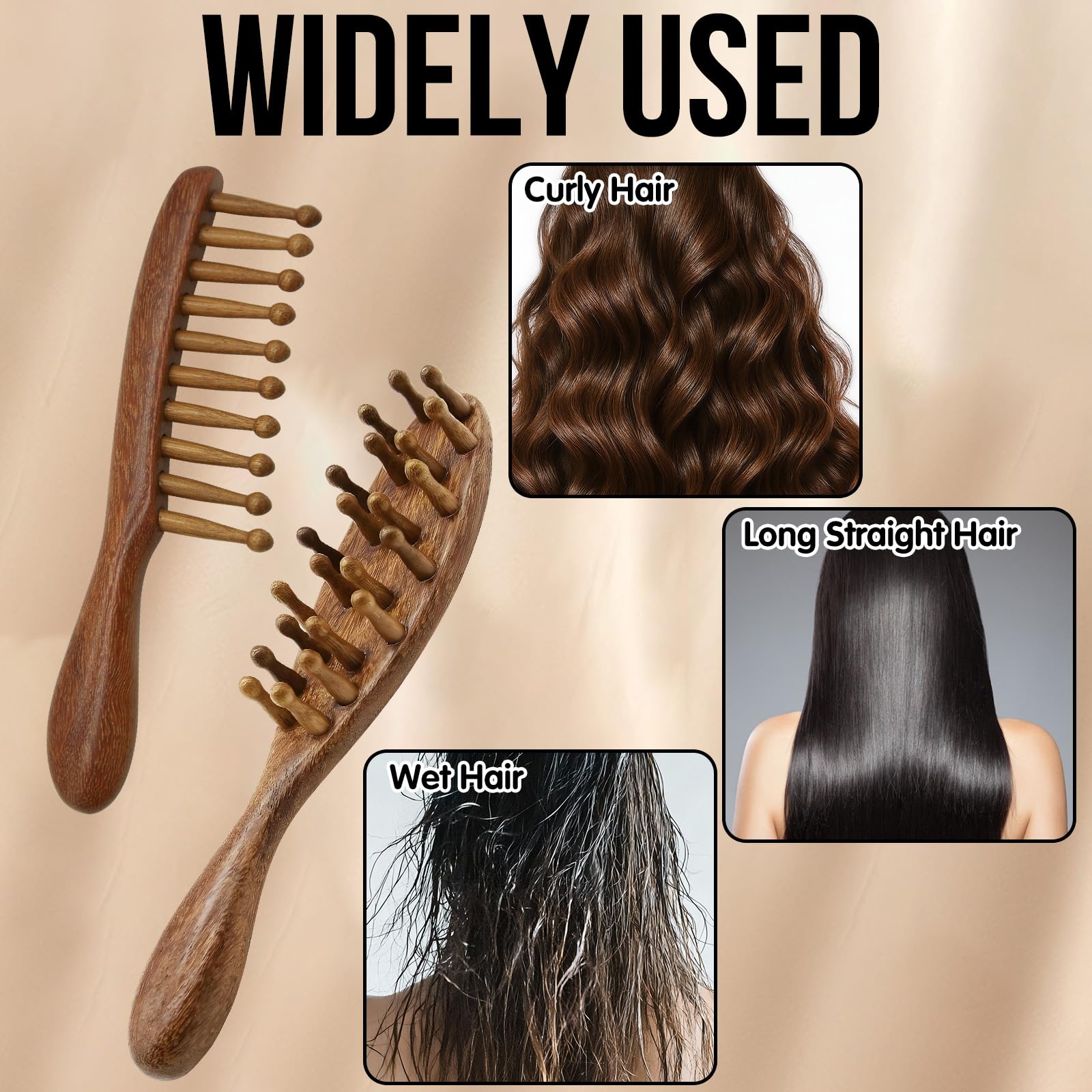 CYUXING cepillo con acabado natural para un aspecto elegante