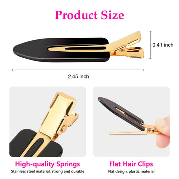 Pinzas D sin pliegues doradas para recogidos elegantes.