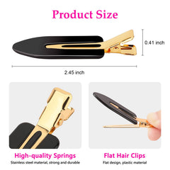 Pinzas D sin pliegues doradas para recogidos elegantes.