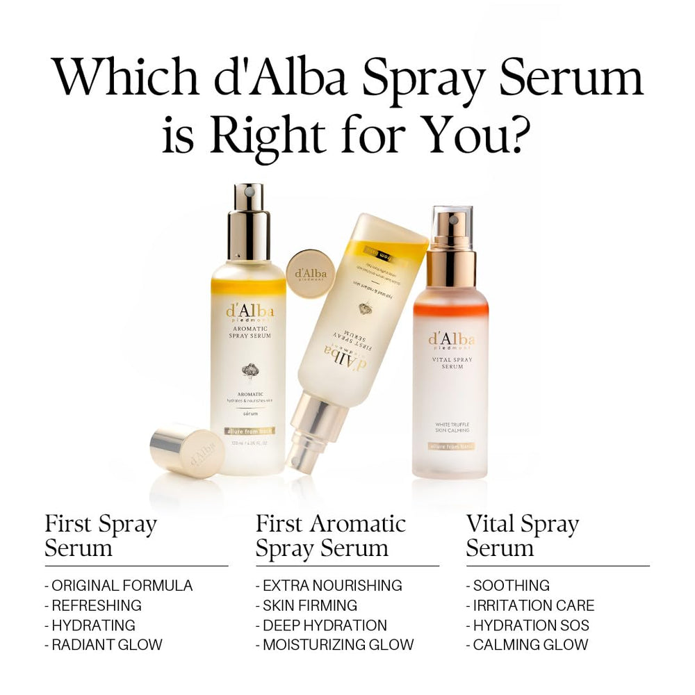 Format spray pratique de d'alba Piedmont, prêt à l’emploi toute la journée.