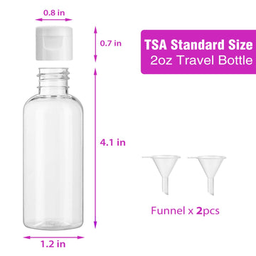 Dabacc conjunto de 30 botellas plásticas vacías para viajar