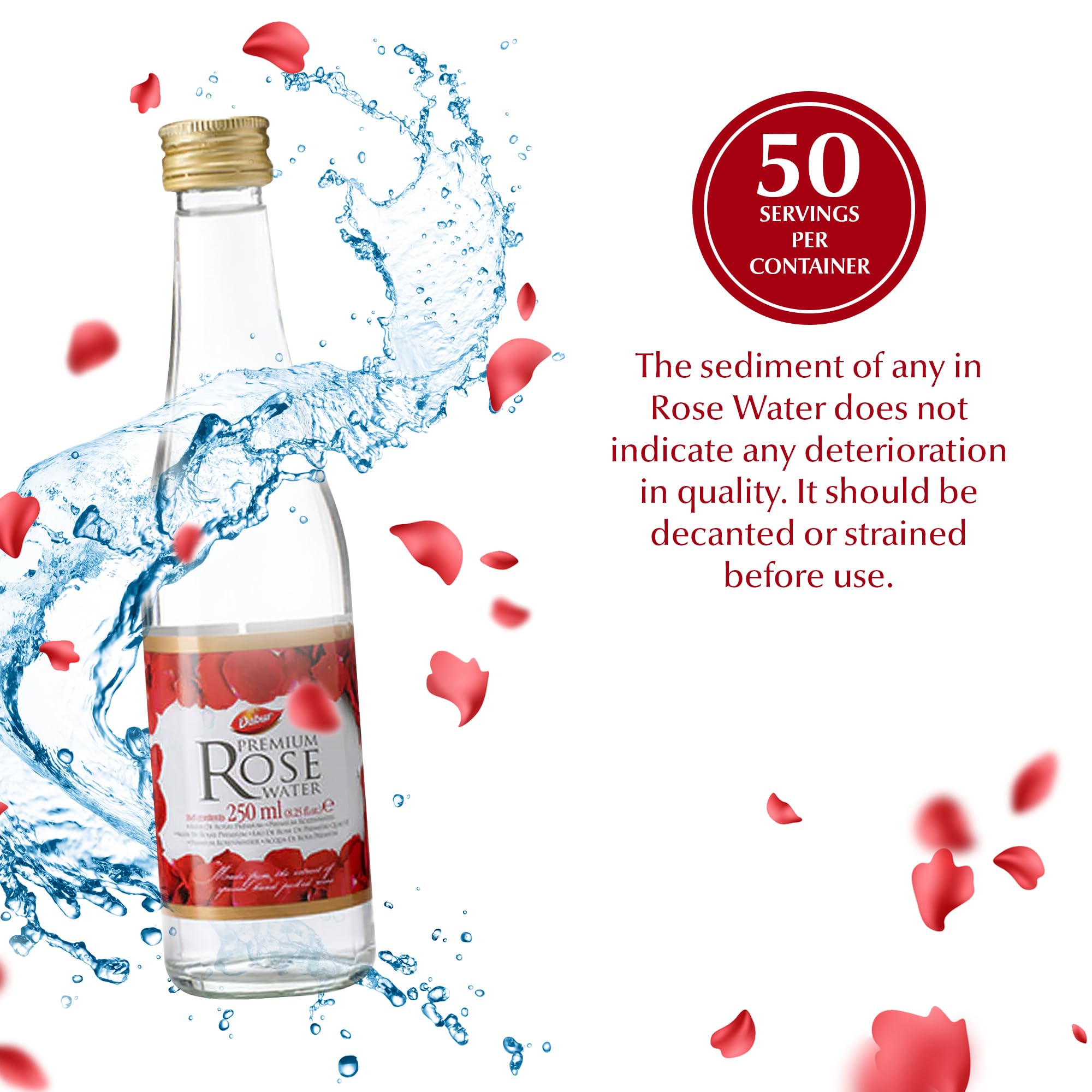Dabur Agua de Rosas, tono facial suave para piel calmada y radiante