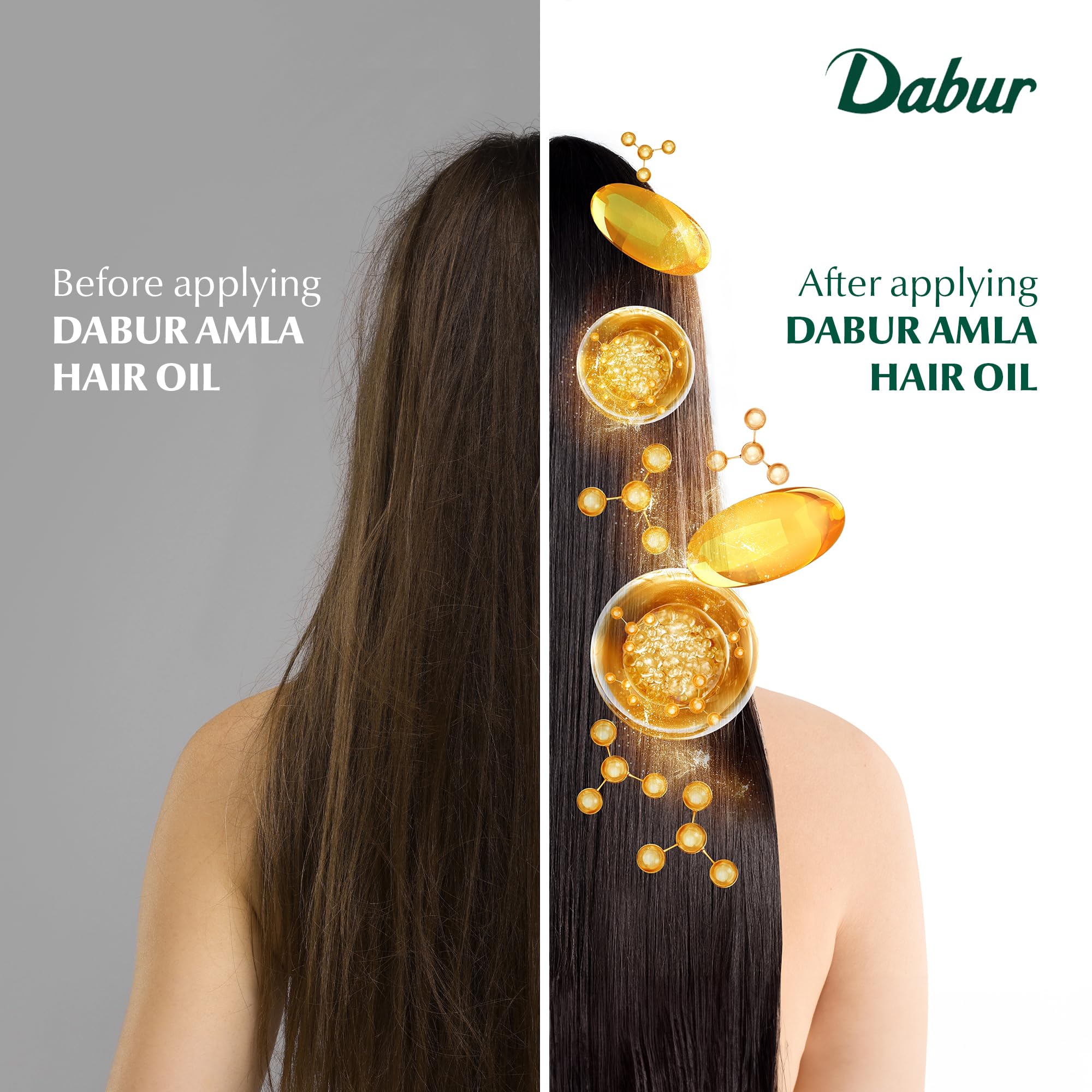 Dabur Aceite capilar de amla, cabello suave y manejable